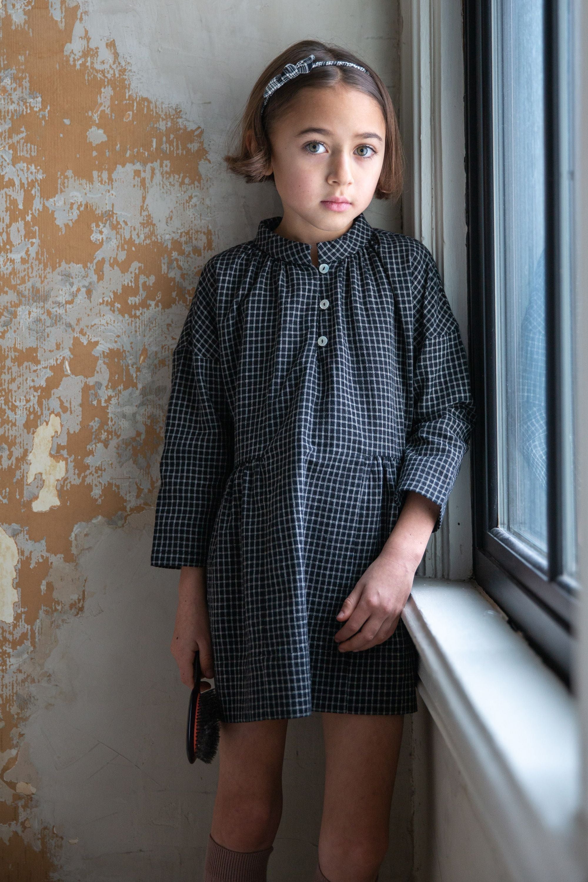 Gilda Dress in Grid – Jam Baby